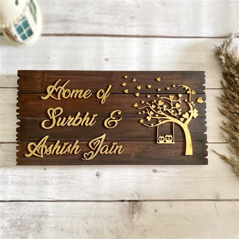 Wooden Name Plates - Buy Hand Painted Name Plate Online in India - muktibox.com