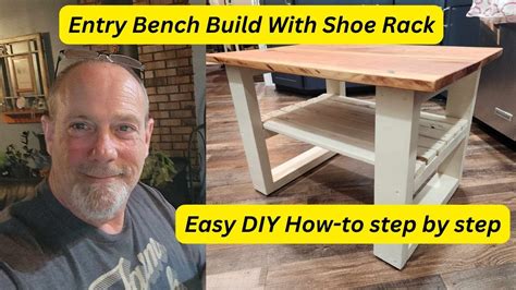 Woodworking, DIY Entry Bench with shoe rack, Step by Step How - balustradellc