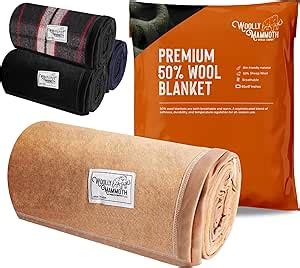 Woolly Mammoth Woolen Company 50% Wool Blanket - Amazon - balustradellc