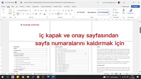 WORD PROGRAMINDA SAYFA NUMARALANDIRMA NASIL. 