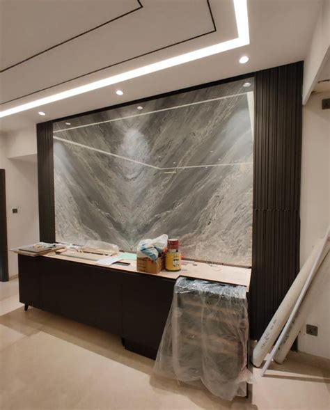 Work In Progress: Luxurious Book-matched Marble Walls - Carpentry Singapore - balustradellc