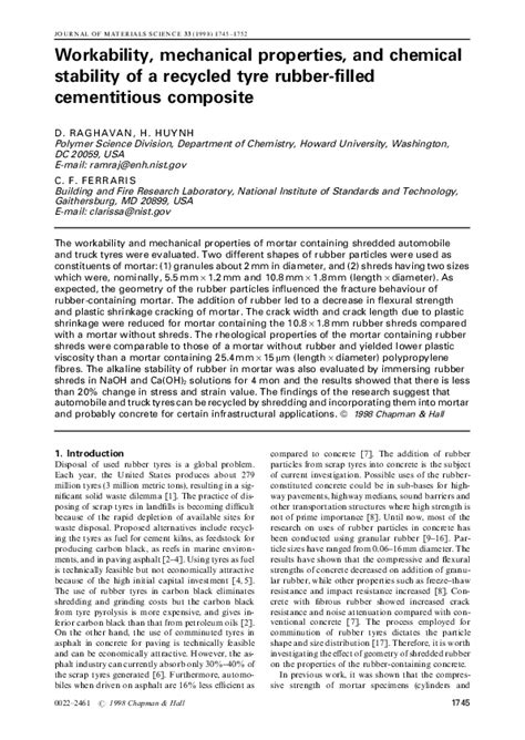 Workability, compactibility and engineering properties of rubber ... - raincitystudios.com
