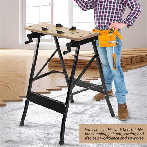 Workbench Table Portable Working table Adjustable work bench workshop ... - balustradellc