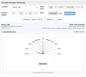 Working Digital Sundial with Shadow Visualization - wintechmobiles.com