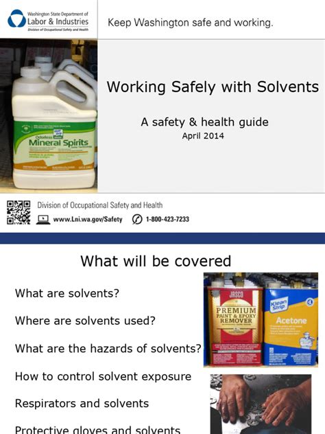 Working safely with solvents - HSE - muktibox.com