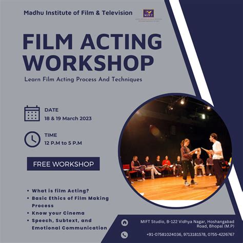 WORKSHOP FILM ACTING - Filmakademie - muktibox.com