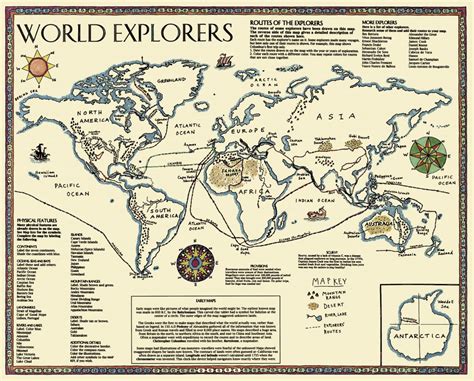World Explorers Map - Maps for the Classroom - wintechmobiles.com