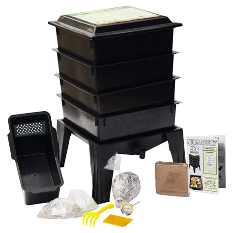 Worm Factory 360 Composting Worm Bin, Black - raincitystudios.com