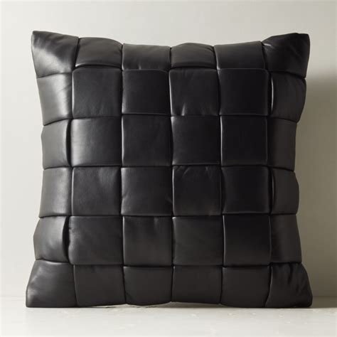 Woven Leather Pillow - Etsy - balustradellc
