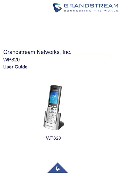 WP820 - User Guide - Documentation Center - Grandstream Netw…