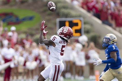 WR Andrel Anthony will miss the rest of the season for No. 5 Oklahoma with leg injury
