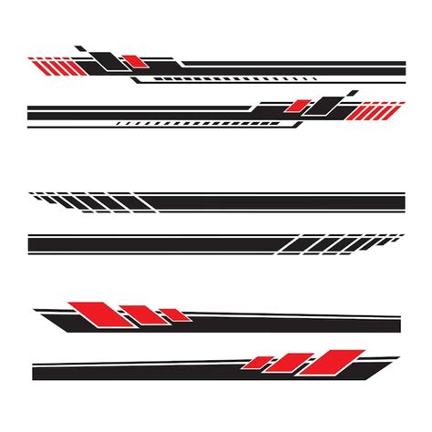 Wrap Design For Car vectors. Sports stripes, car stickers black color ... - muktibox.com