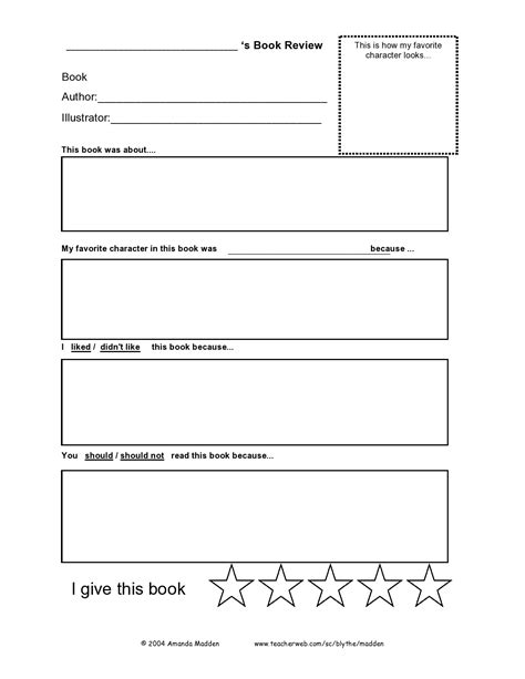 WRITE A BOOK REVIEW FREE TEMPLATE Amped Up Learning