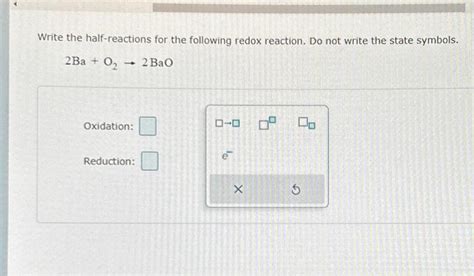 Write the half reactions for the following redox reaction and ... - Filo - wintechmobiles.com