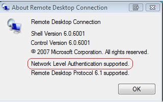 WS2008: Network Level Authentication and Encryption