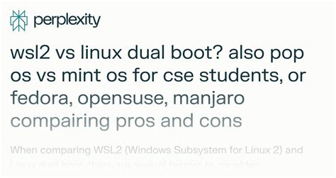 WSL2 or Dual boot? : r/learnprogramming - Reddit