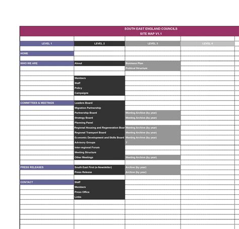 WSSR sitemap in Excel Anita Cheng