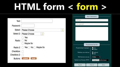 WT Form in HTML YouTube
