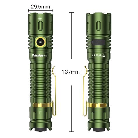 Wurkkos TD04 Tactical Flashlight 3000 Lumens Handheld Flashlight ... - balustradellc