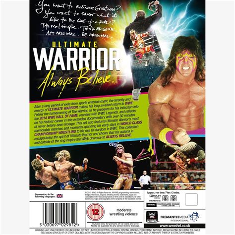 WWE: Ultimate Warrior - Always Believe DVD - HMV Store