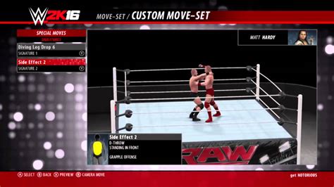 WWE 2k16 Matt Hardy moveset - YouTube