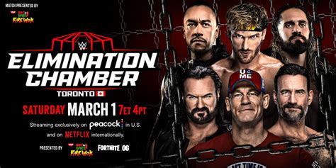 WWE ELIMINATION CHAMBER 2020 EC MATCH CARD PSD TEMPLATE