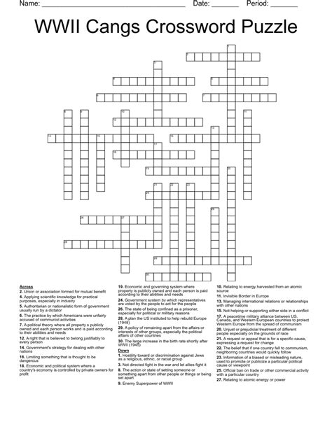 WWII threat at sea Crossword Clue Wordplays.com