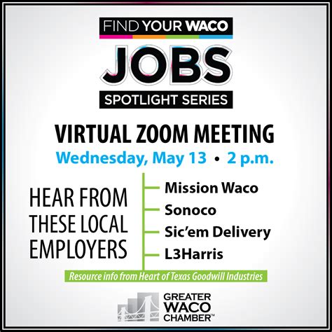 Waco jobs. City of Waco, TX | 6,313 followers on LinkedIn. A city to believe in. | Waco is a city of possibilities, where nature meets culture, and big opportunities are always close at hand. Greater than ... 
