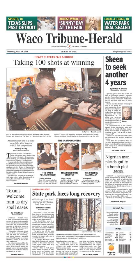 Waco tribune. Get up-to-the-minute news sent straight to your device. Topics. Breaking News Subscribe 