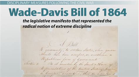 Wade-Davis Bill. A bill written by two radical republicans, Wade and Davis, in 1864. ... APUSH Period 8 1945- 1980. 80 terms. cblenda999. US Presidents. 44 terms. dourada. Apush Period 5. 61 terms. MonstersAreReal. AP US History Period 2 (1607-1754) 50 terms. cooperapush. Other sets by this creator.. 