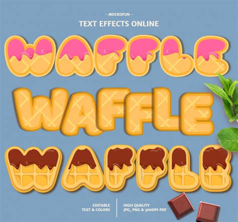 Waffle Font Text Effect] MockoFUN