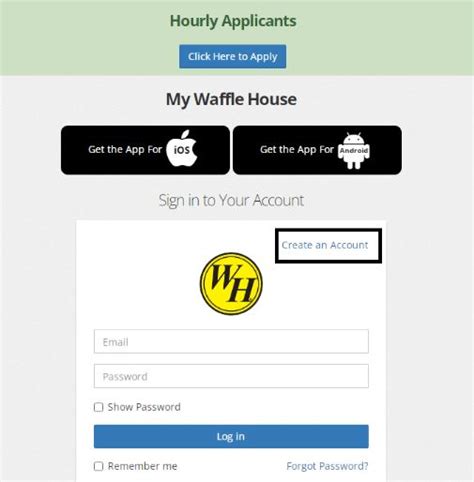 Visit the official MyWaffleHouse login at my.wafflehouse.com. Sele