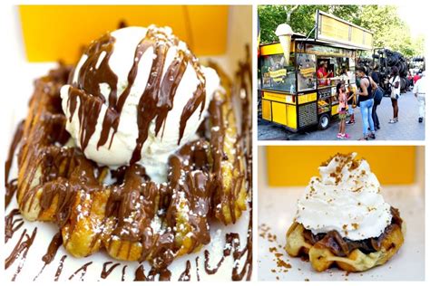 Waffles and dinges. 102 W 35th St. New York, New York 10001. 212-564-2947 