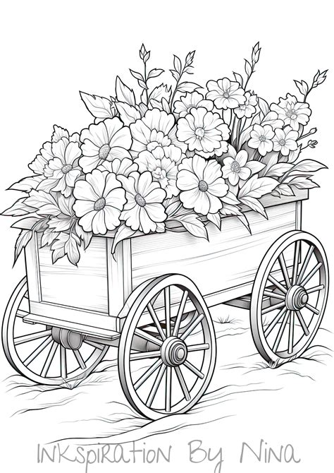 Wagon Coloring Shee
