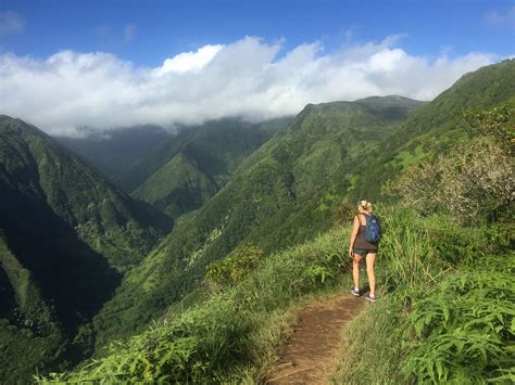 Waihee ridge hike. Waihe’e Ridge Trail Details. Distance – 4 miles out and back. Duration – 2.5 hours average to complete. Difficulty – Moderate (Basically all uphill) Elevation gain – 1,610 ft. Open from – 7am to 7pm. Bathrooms – Porta potty in the parking lot. 