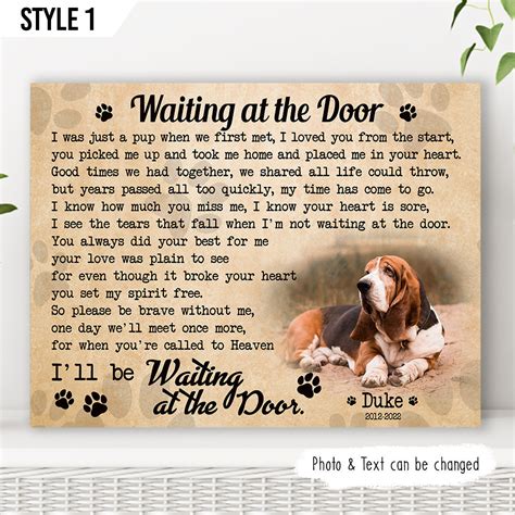 Waiting At The Door Dog Poem Printable