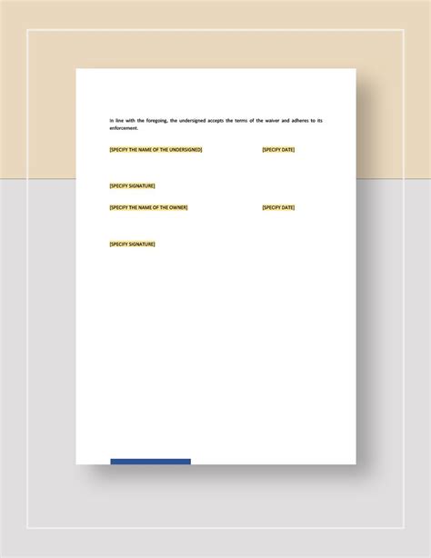 Waiver of the Right of First Refusal Template in Word, Google Docs