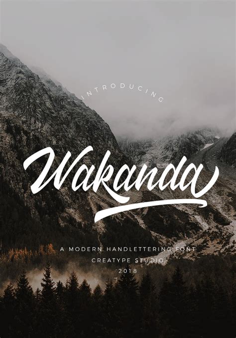 Wakanda Script Font 76423