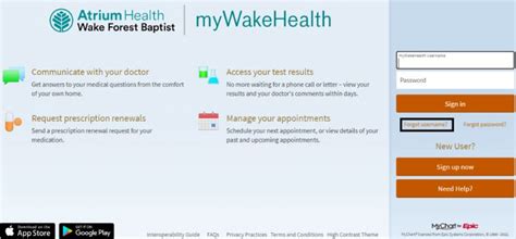 Wake Forest Baptist Health Mychart is online health management tool. It allows you to access your health records, request prescription refills, schedule appointments, and more. Check our official links below: Web Our myWakeHealth patient portal is a free, simple and secure way to help you better access the information you need to manage your care.. 