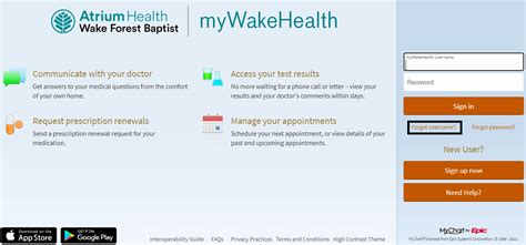 Atrium Health Wake Forest Baptist Patients: Please continue using MyWakeHealth.org as your patient portal.. 
