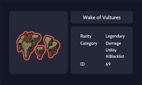 Ok, so the wake of vultures is pretty… underwhelming. The idea is good but the execution just isn’t there due to the elite affixes being so negligible. So I have an idea for a rework of the item. Please read the whole post if you’re interested.. 