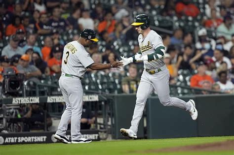 Waldichuk holds Astros hitless in relief, A’s launch 3 homers in 4-0 win to avoid 100th loss