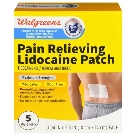 Walgreens Lidocaine Pain Relief Patches Walgreens