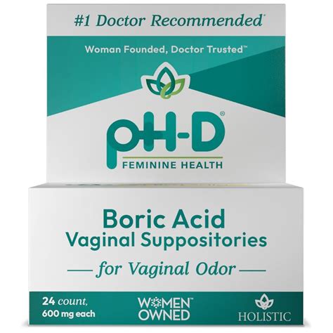 Jan 26, 2020 · I purchased the PH-D Brand Boric Acid Vag Suppositories (Purchased at Walgreens), use it one time. After 2 days I got a water discharge. I started wearing liners. Day 6, I notice a light pink discharge. Used a liner and on day 7 the discharged turned dark brown. It is day 7 and I am bleeding so heavy that I have to use stage 5 super-long pads. . 