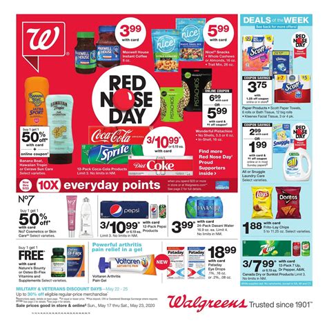 Walgreens circular this week. November 24, 2021. Browse the latest Walgreens weekly ad, valid Nov 28 – Dec 04, 2021. Save with the online circular regularly for exclusive promotions that add more discounts to in-store deals. Check off your household essentials at Walgreens and get your grocery list for less this week on Bounty, Tide or Charmin, Blue Diamond Almonds or Dot ... 