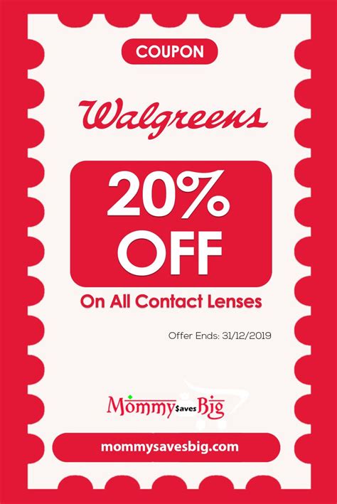 You can get 30% off contact lenses when you use code DISCOVER7 at checkout. Save on Acuvue, Alcon, and lots more. Plus, shipping for contact lens orders are FREE. VisaCheckout is also offering a promotion on Walgreens.com right now: spend $50 and get $10 off your qualifying order when you use VisaCheckout to pay.. 