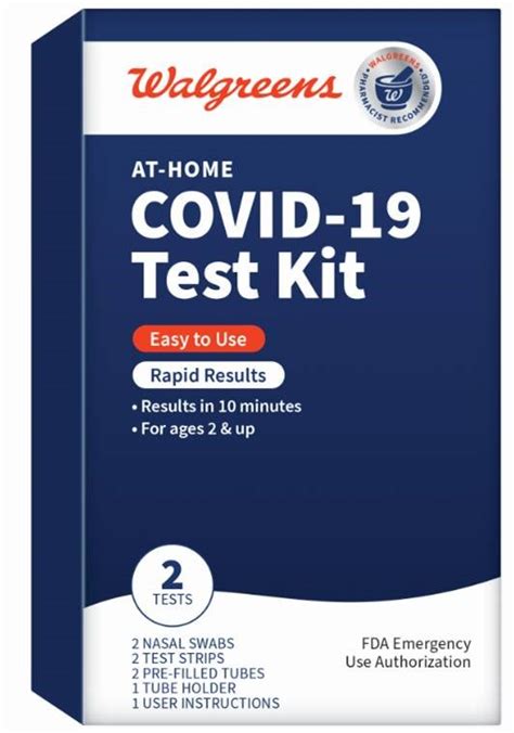 Walgreens covid rapid test kit. Walgreens Now Offering At-Home COVID-19 Test Kits Customers can order a test for $119. By Alison Fox Published on February 26, 2021 Walgreens is now selling an at-home saliva-based... 