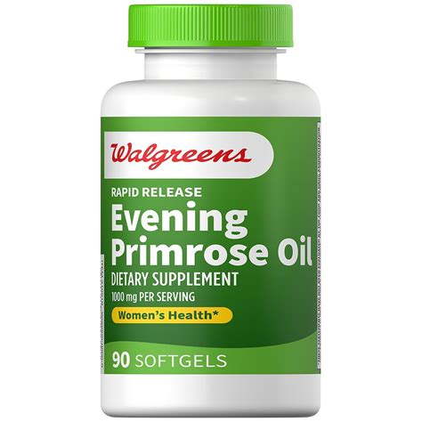  Walgreens Rapid Release Evening Primrose 1000 mg Softgels (90 ea ) Walgreens. Rapid Release Evening Primrose 1000 mg Softgels ... . 