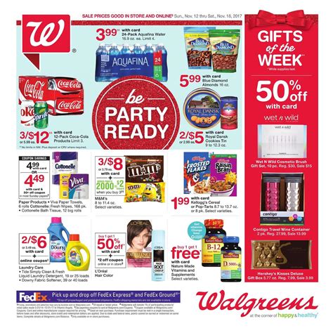 Oct 11, 2023 · Browse Walgreens Weekly Ad October 15 to October 21, 2023. Walgreens weekly ad and next week's sneak peek. Digital coupons and more savings at Walgreens Circular. Walgreens Weekly Ad offers this week; 