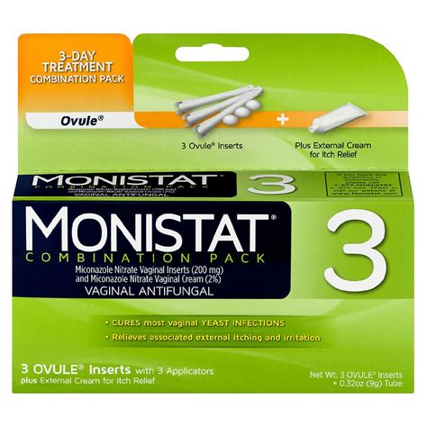  Monistat offers one-day, three-day and seven-day formulations. Monistat 1 is the strongest formulation of Monistat cream and can allow for overnight yeast infection treatment in ideal situations. Monistat 3 is the midrange Monistat cream and is made to run on a three day treatment schedule, but runs a lower risk of skin irritation. . 